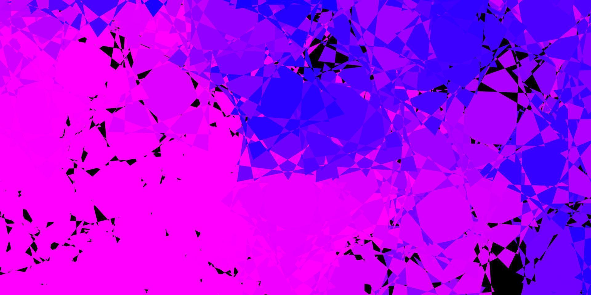 donkerpaars, roze vectormalplaatje met driehoeksvormen. vector