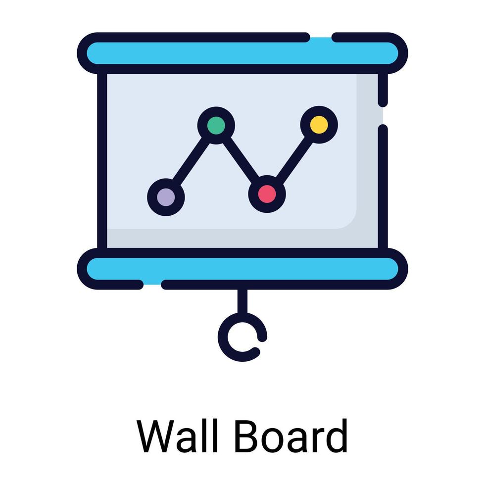 presentatie kleur lijn pictogram geïsoleerd op een witte achtergrond vector