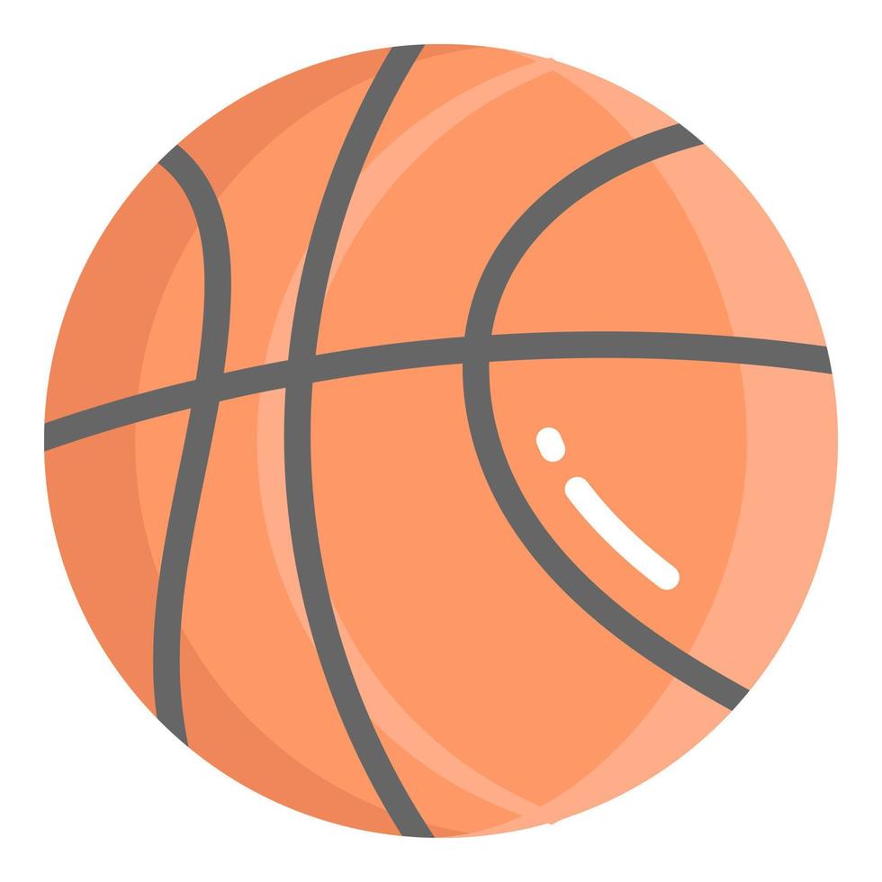 basketbal vector platte pictogram, school en onderwijs icon