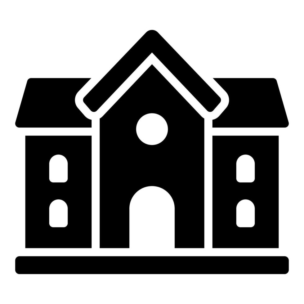 schoolgebouw vector icoon, school en onderwijs icon
