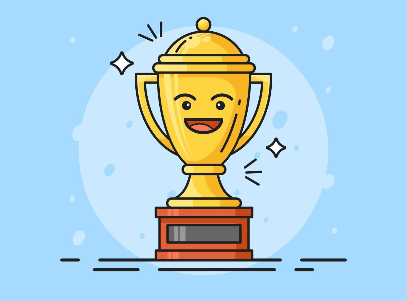 moderne trofee, beker vectorillustratie vector