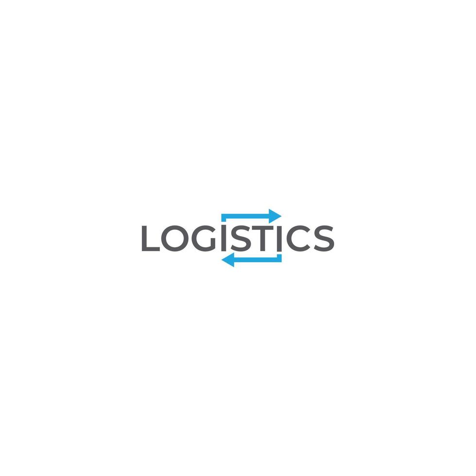 logistiek met pijl, levering, netwerk, marketing. vector overzicht pictogram logo sjabloon