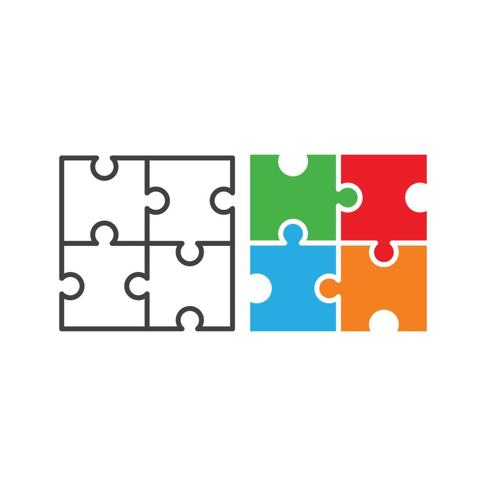 eenvoudige puzzel. vector pictogram sjabloon