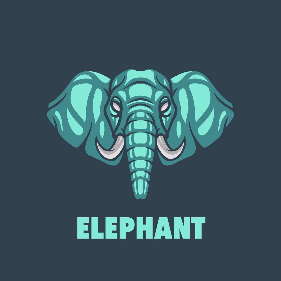 olifant mascotte logo voor esport gaming of emblemen vector