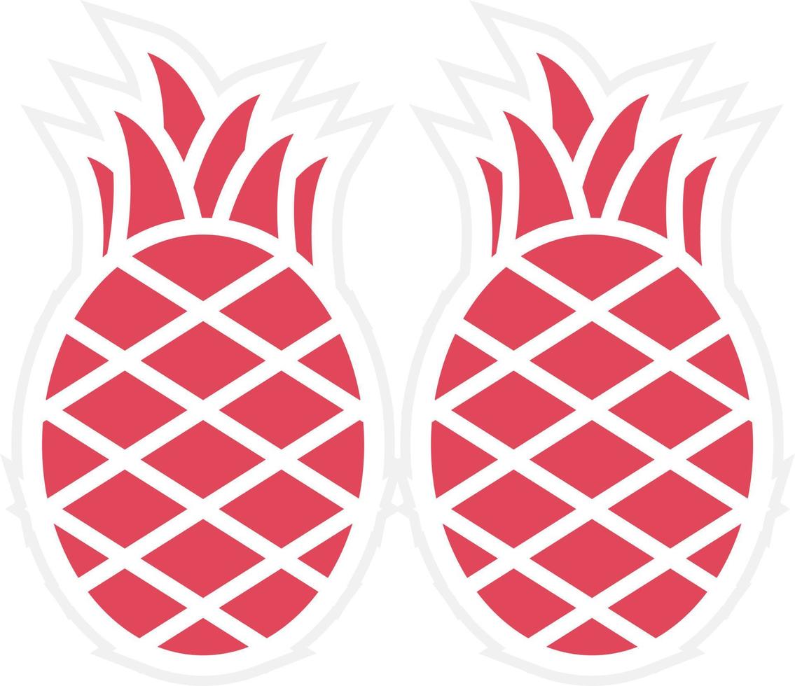 ananas pictogramstijl vector