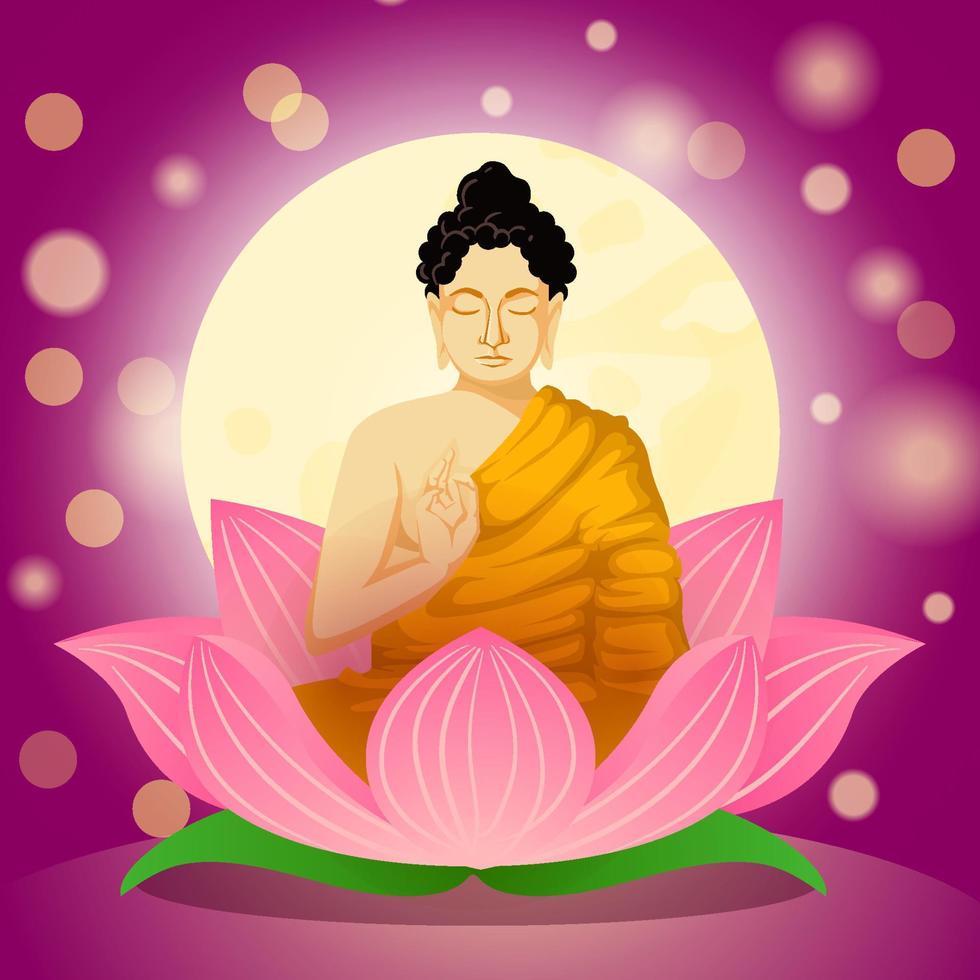 gelukkig vesak dag concept vector