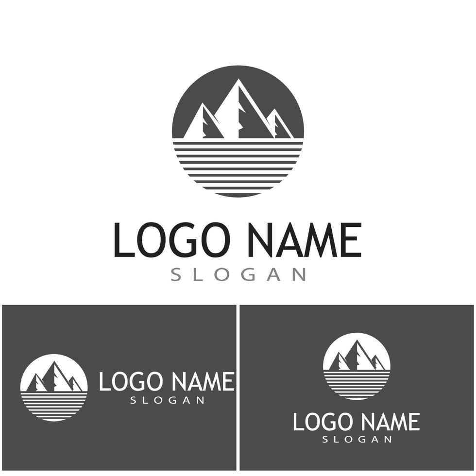 berg pictogram logo sjabloon vector illustratie ontwerp