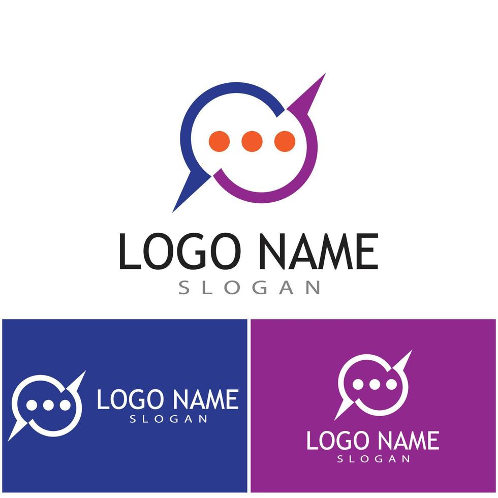 chat logo sjabloon vector symbool natuur