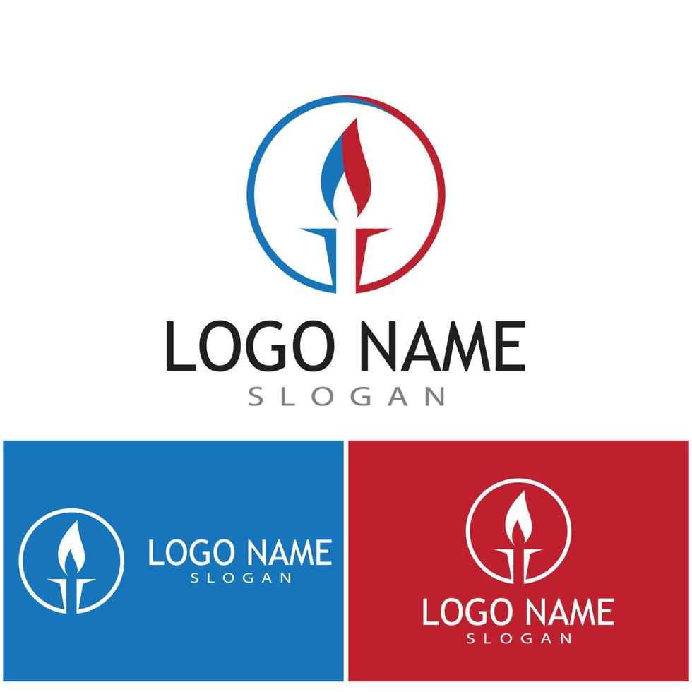 fakkel logo sjabloon vector symbool illustratie ontwerp