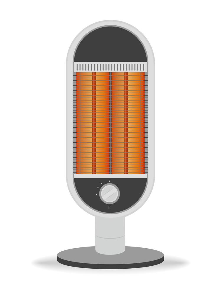 luchtverwarmer infrarood oranje gloed verwarming ventilatie en airconditioning vector illustratie geïsoleerd