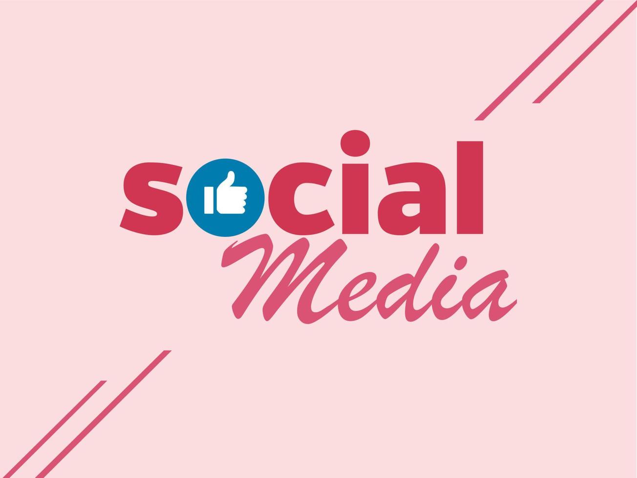 roze achtergronddekking voor sociale media vector