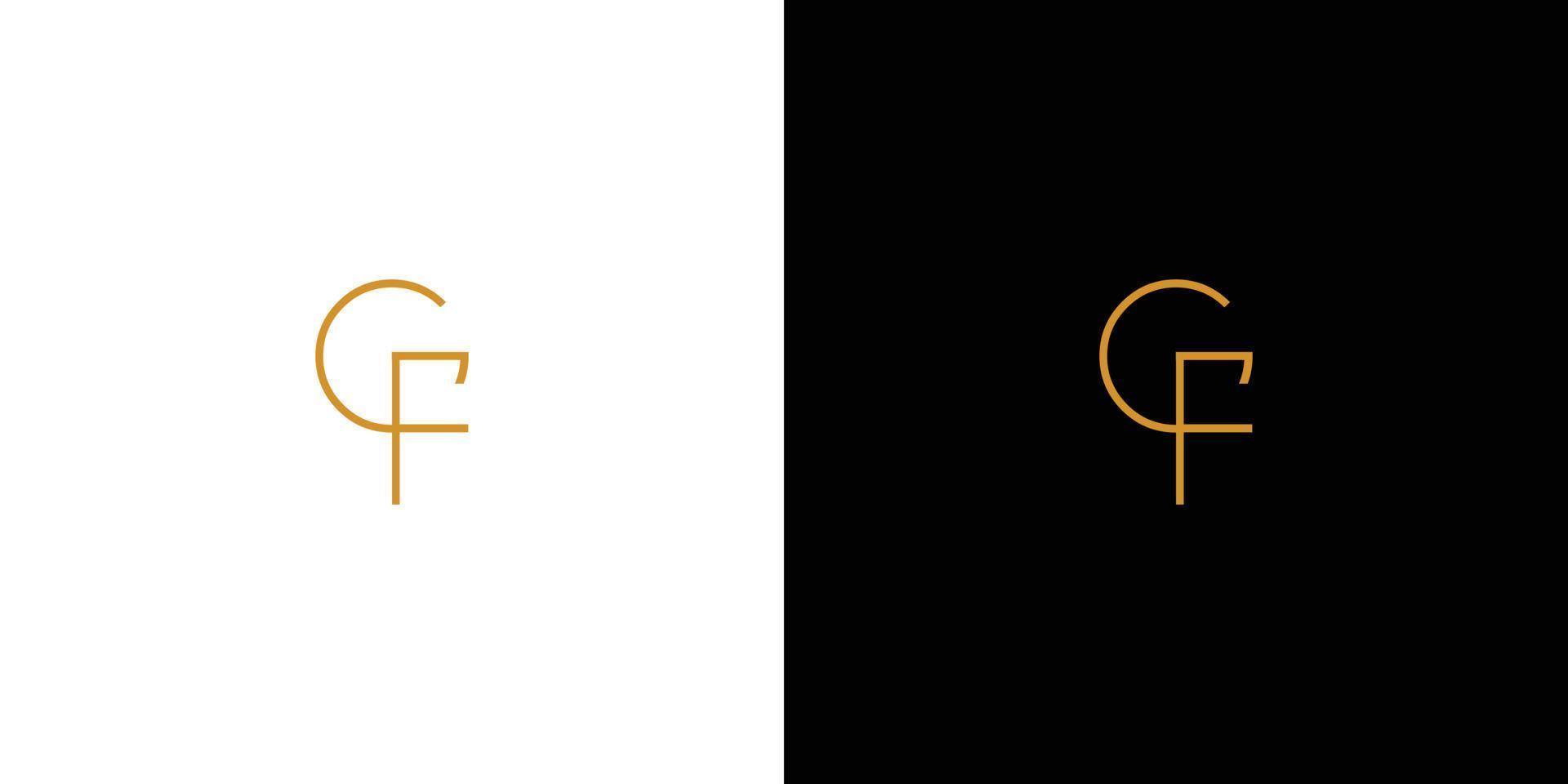 uniek en modern letter gf initialen logo ontwerp vector