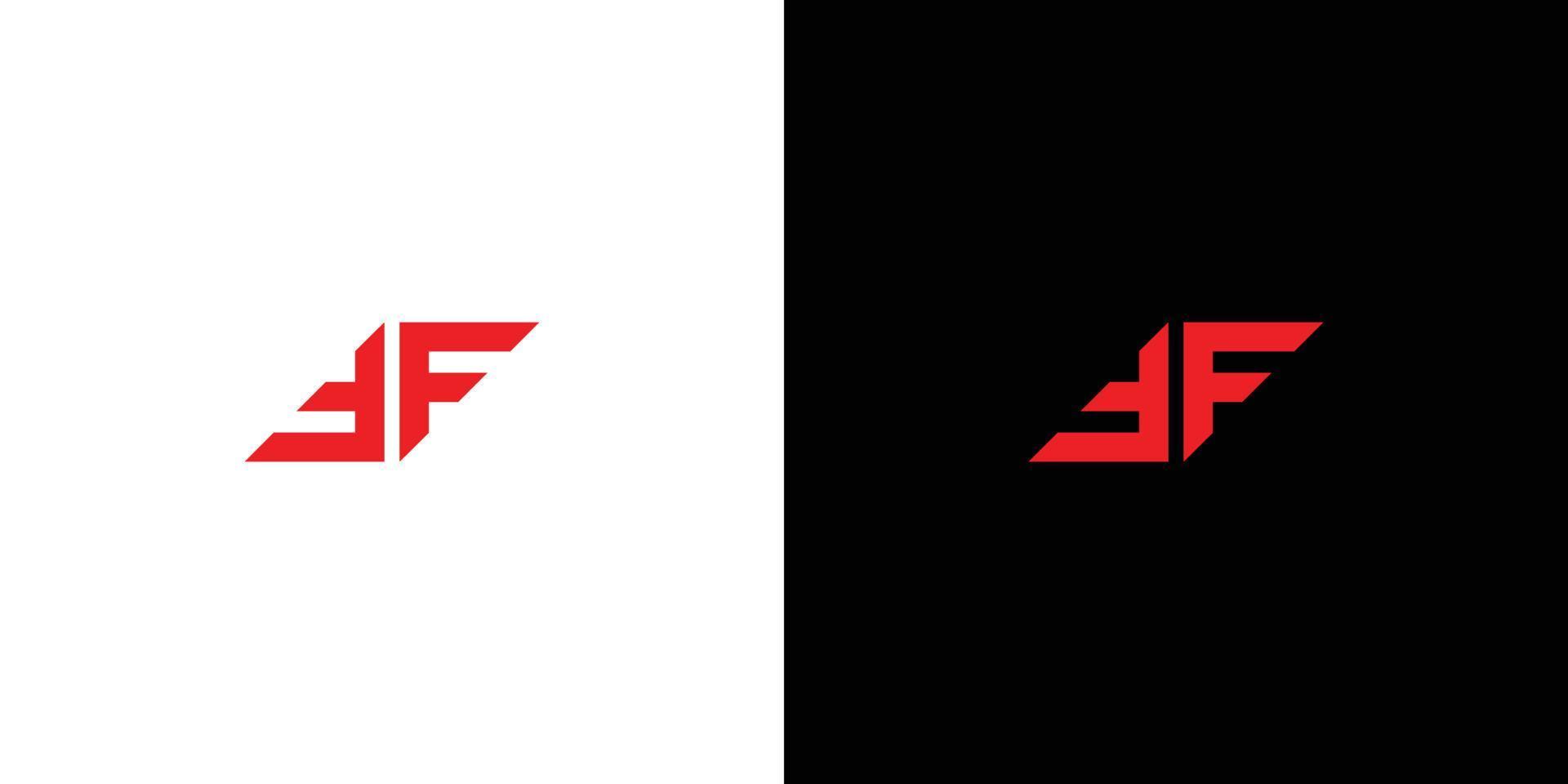 uniek en modern ff initialen logo ontwerp vector