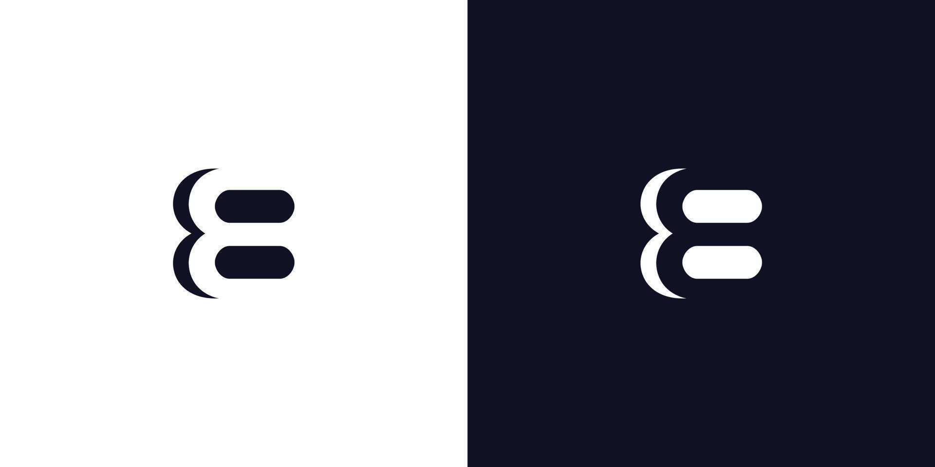 uniek en modern nummer 8 logo-ontwerp 1 vector