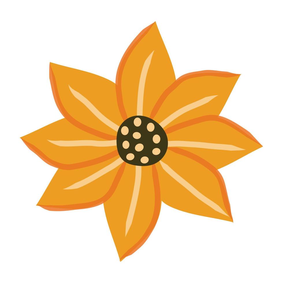 een mooie doodle vector met bloemmotief