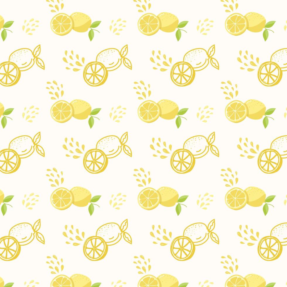 een visueel aantrekkelijk ontwerp van citroenpatroon vector