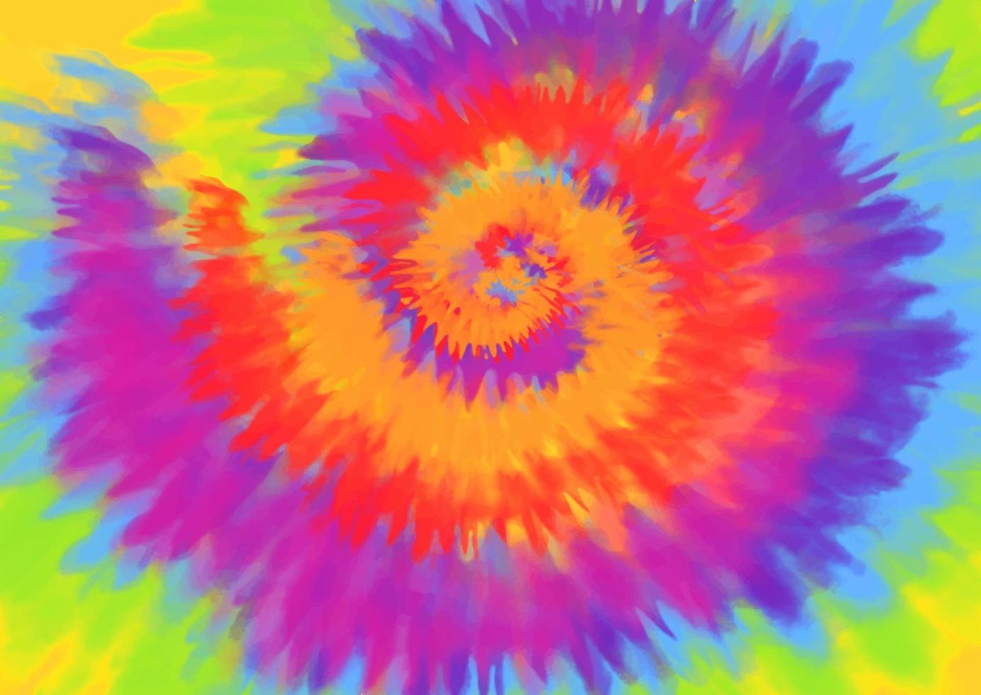regenboogkleurig handgeschilderd tie-dye-ontwerp vector