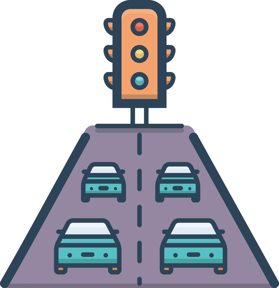 kleurrijk pictogram voor verkeer vector