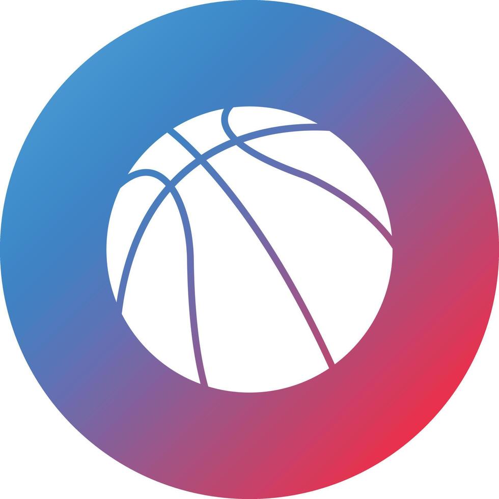 basketbal glyph cirkel verloop achtergrond icoon vector