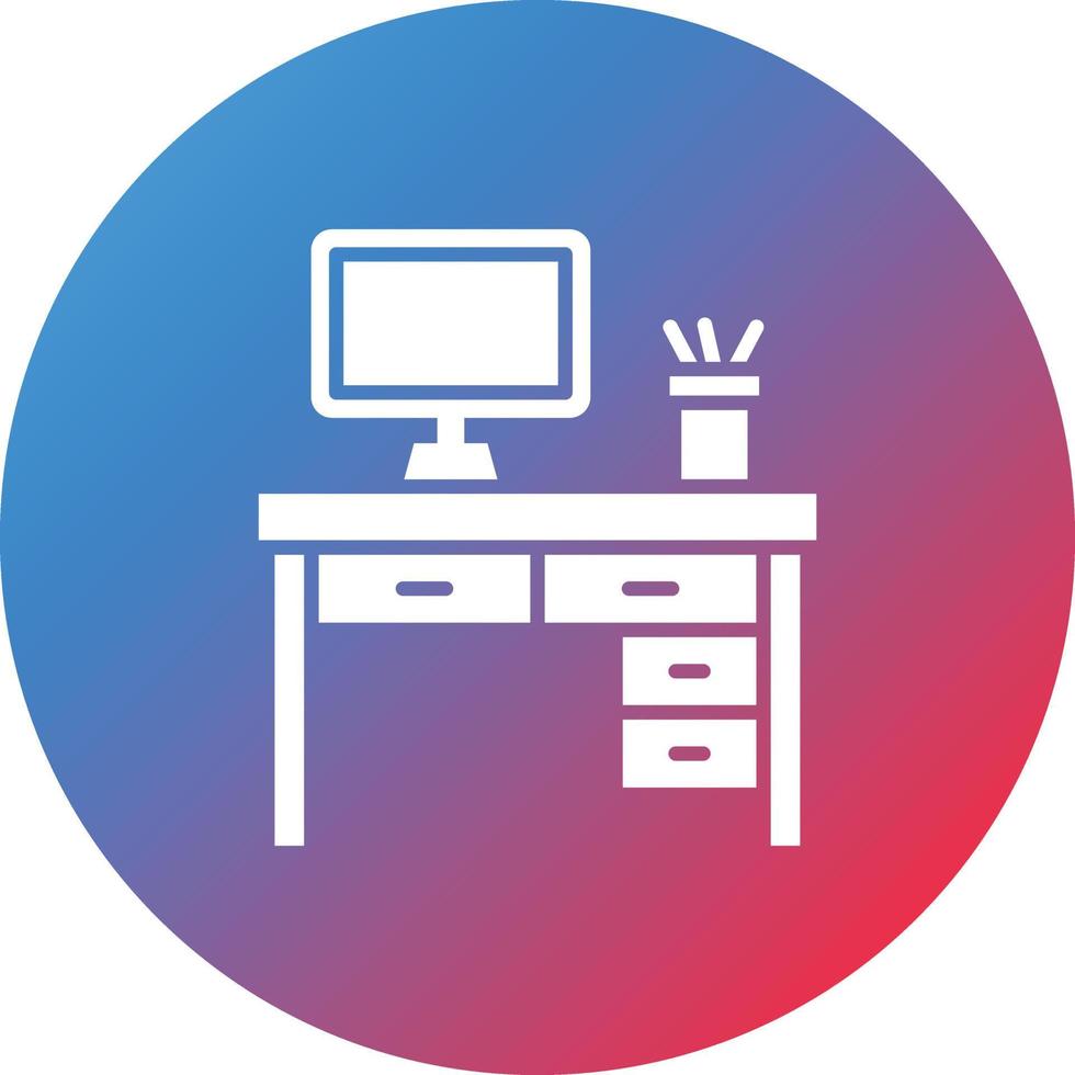 bureaublad tafel glyph cirkel verloop achtergrond icoon vector