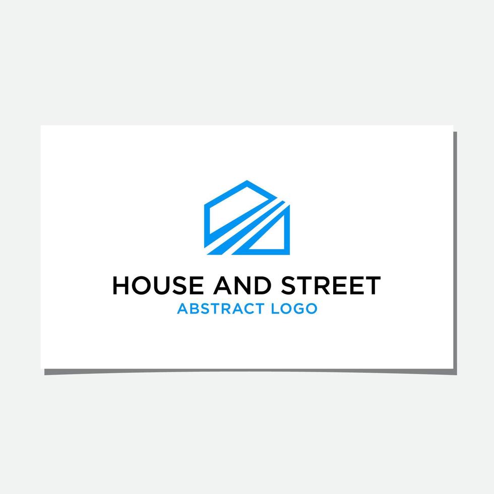 huis en straat abstract logo vector