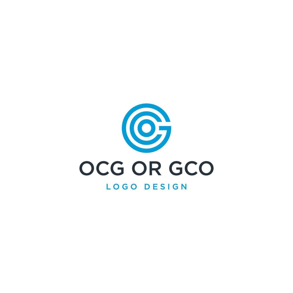 ocg of gco logo ontwerp vector