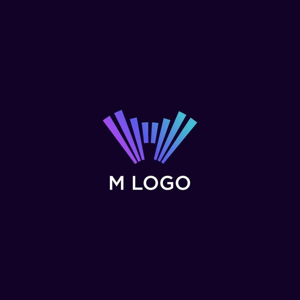 m exploderen logo ontwerp vector