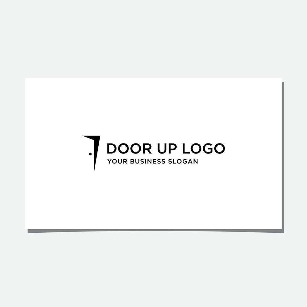 deur omhoog logo ontwerp vector