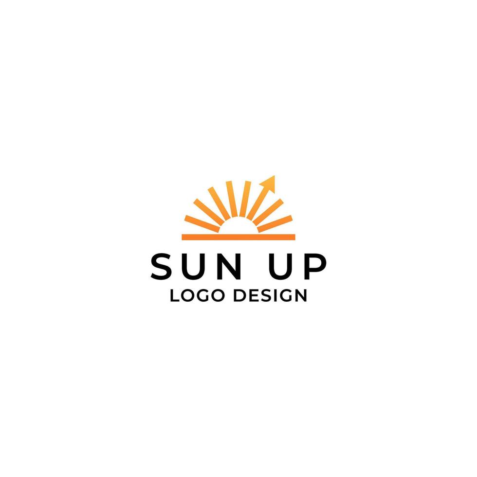zon op logo ontwerp vector