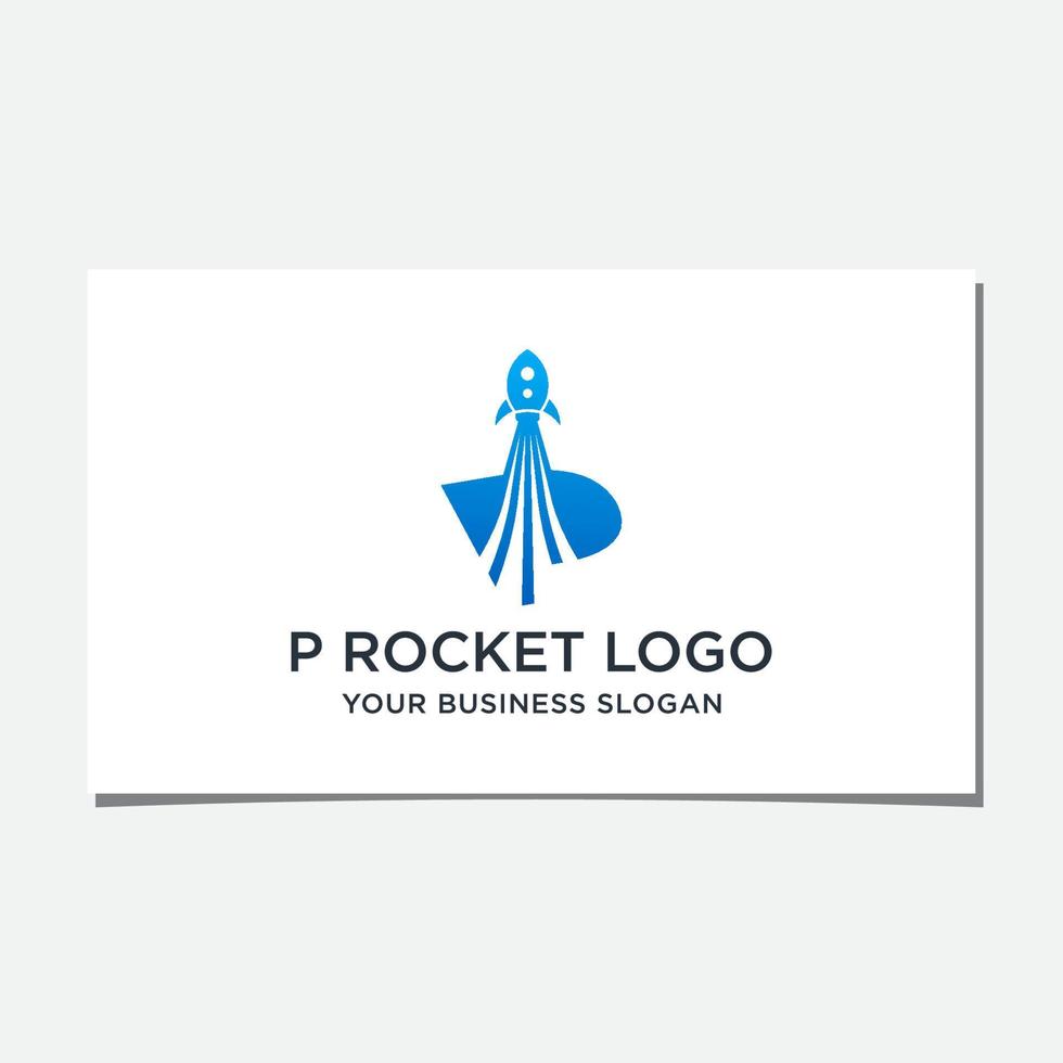 p raket logo ontwerp vector