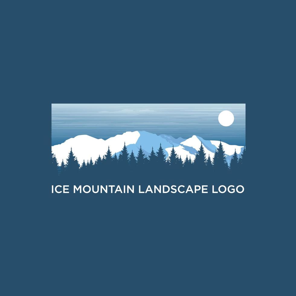 ijs bergen landschap logo vector