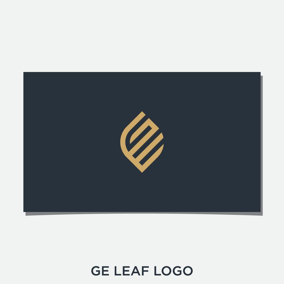 ge blad logo ontwerp vector