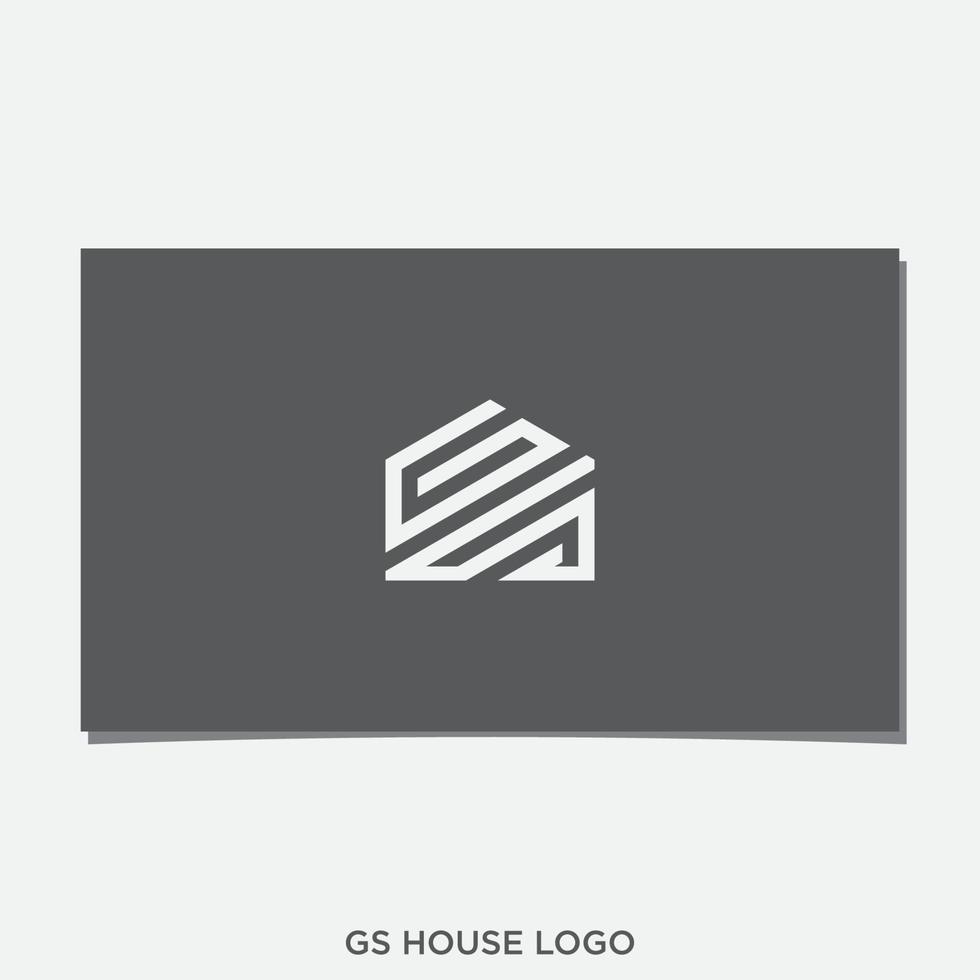 gs huis logo ontwerp vector