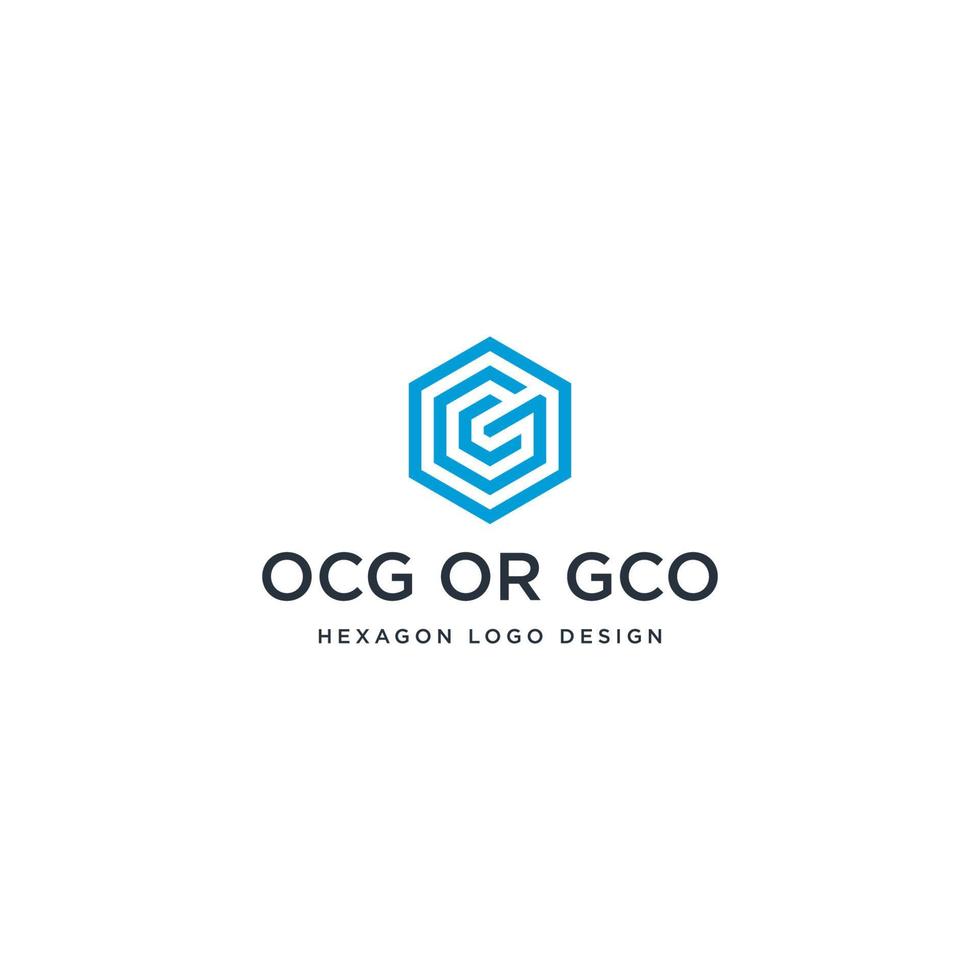 ocg of gco logo ontwerp vector