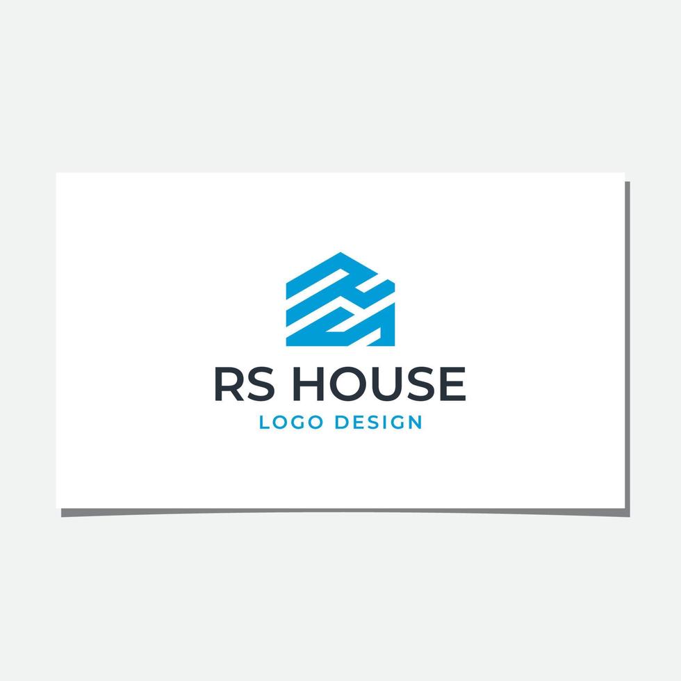 rs huis logo ontwerp vector