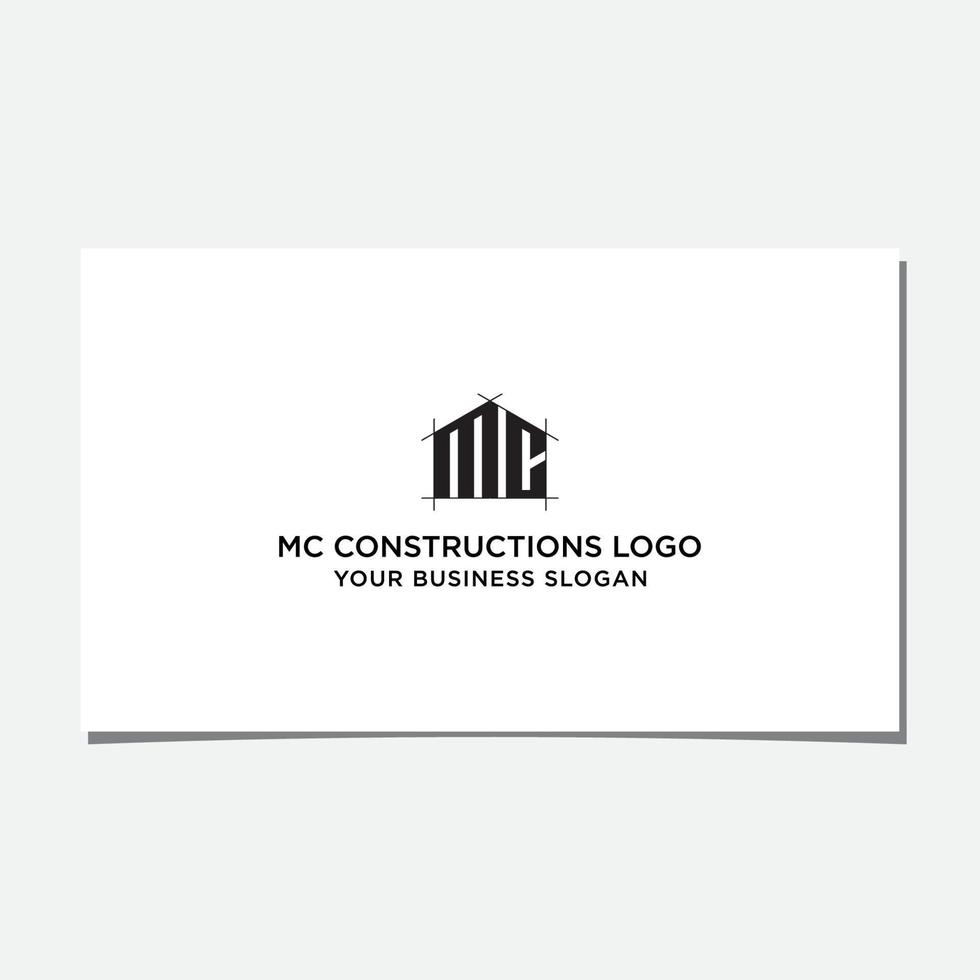 mc bouw logo ontwerp vector