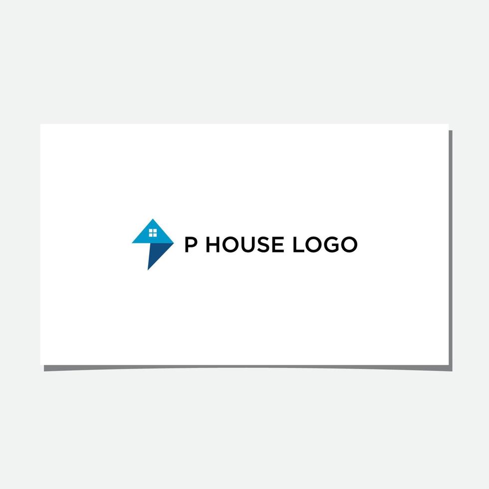 p huis papier logo ontwerp vector