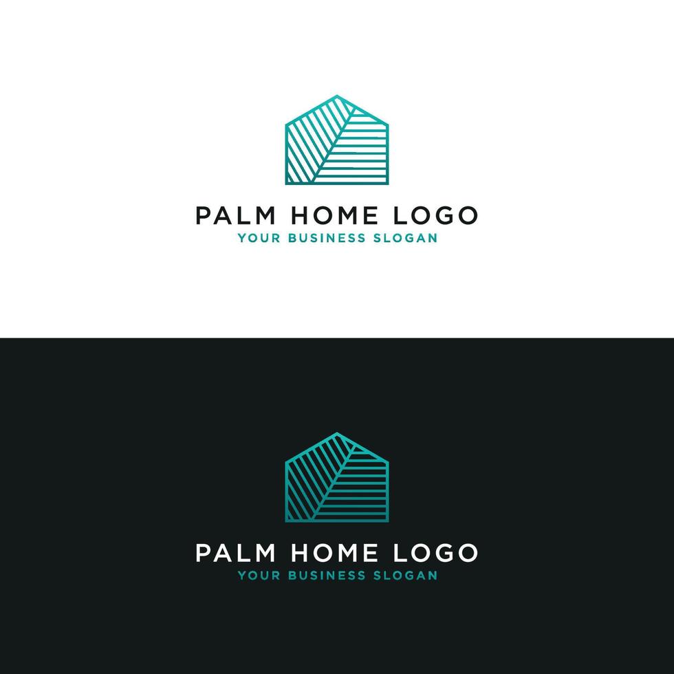 palm en huis logo vector