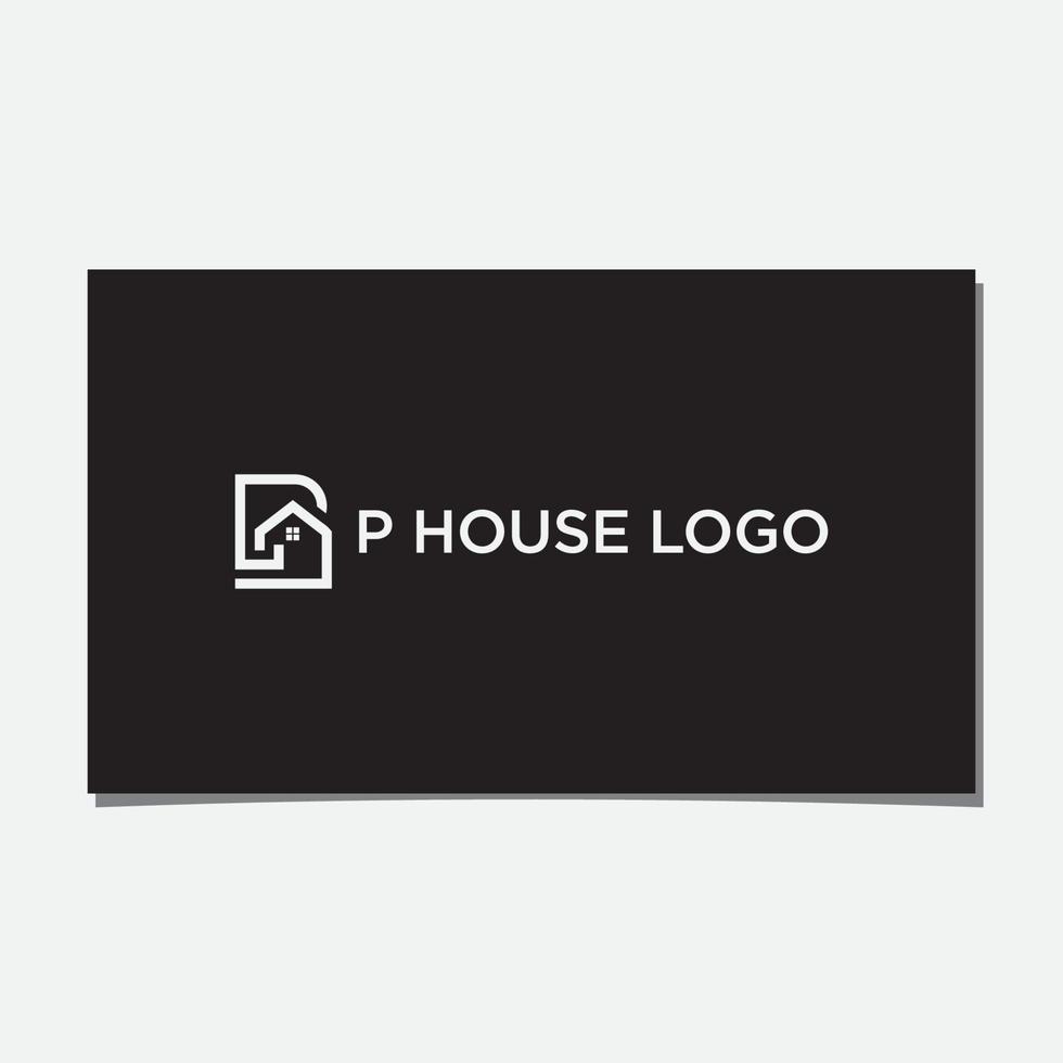 p huis logo ontwerp vector