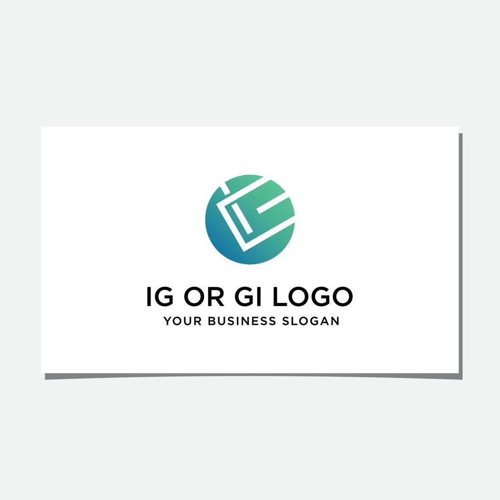 ig of gi logo ontwerp vector