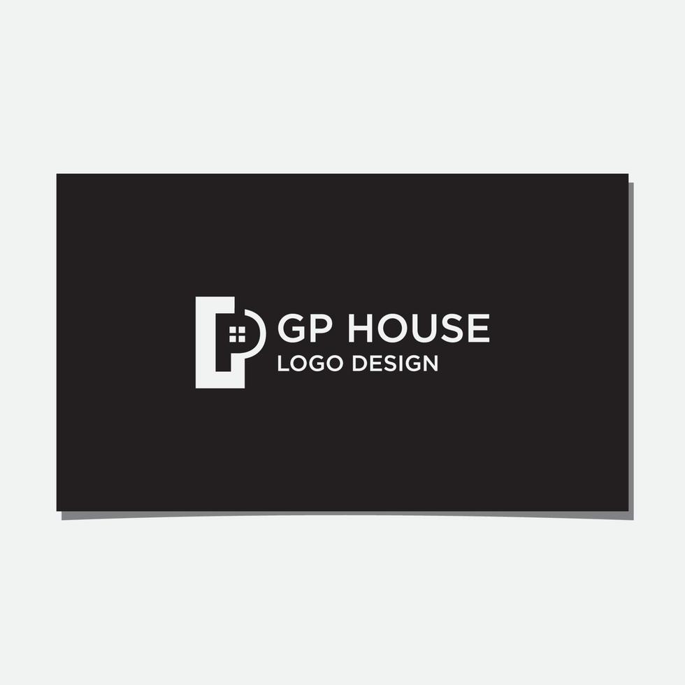 gp huis logo ontwerp vector