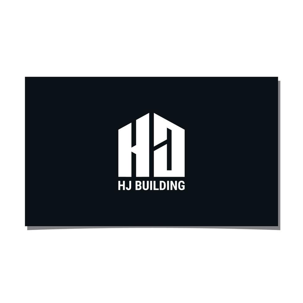 hj gebouw logo ontwerp vector