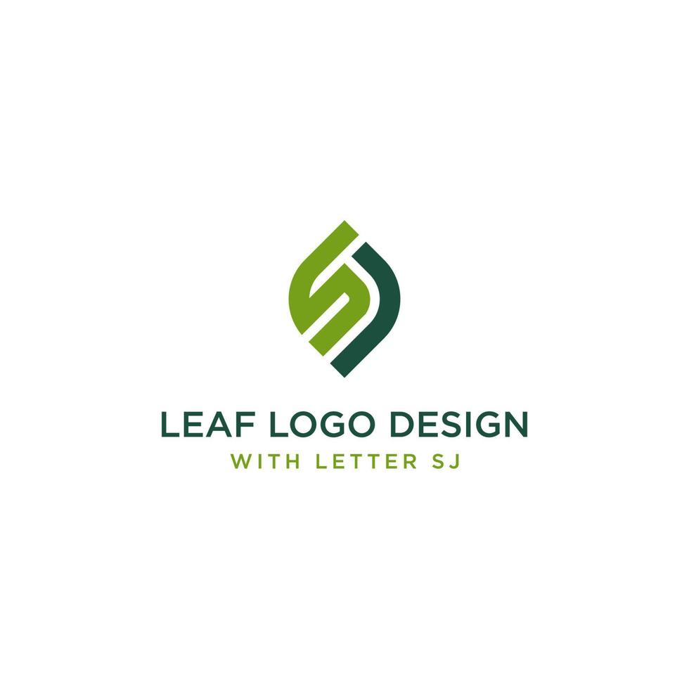 sj blad logo ontwerp vector