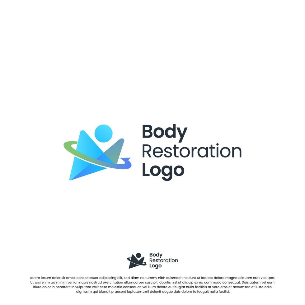 lichaam restauratie logo ontwerp vector