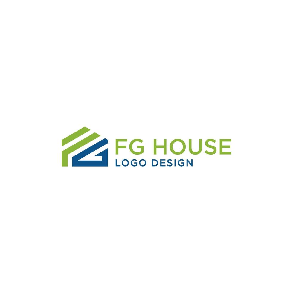 fg huis logo ontwerp vector