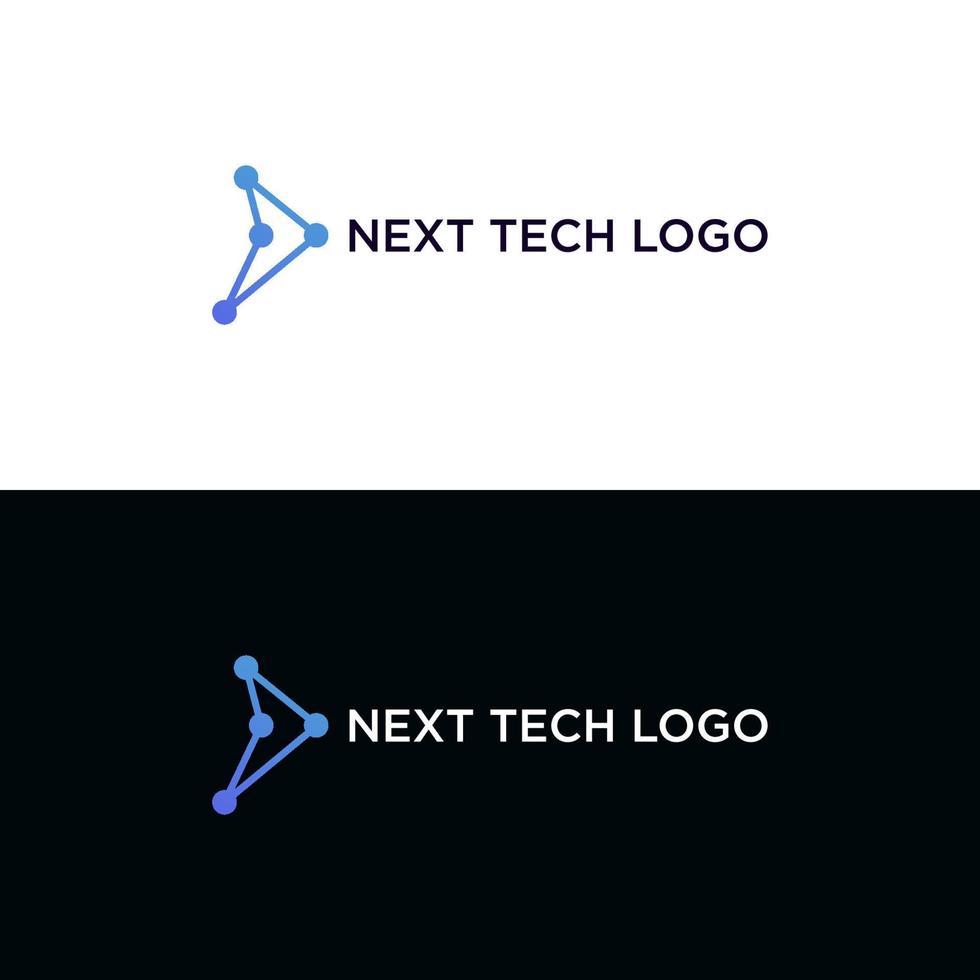 volgende tech logo ontwerp vector