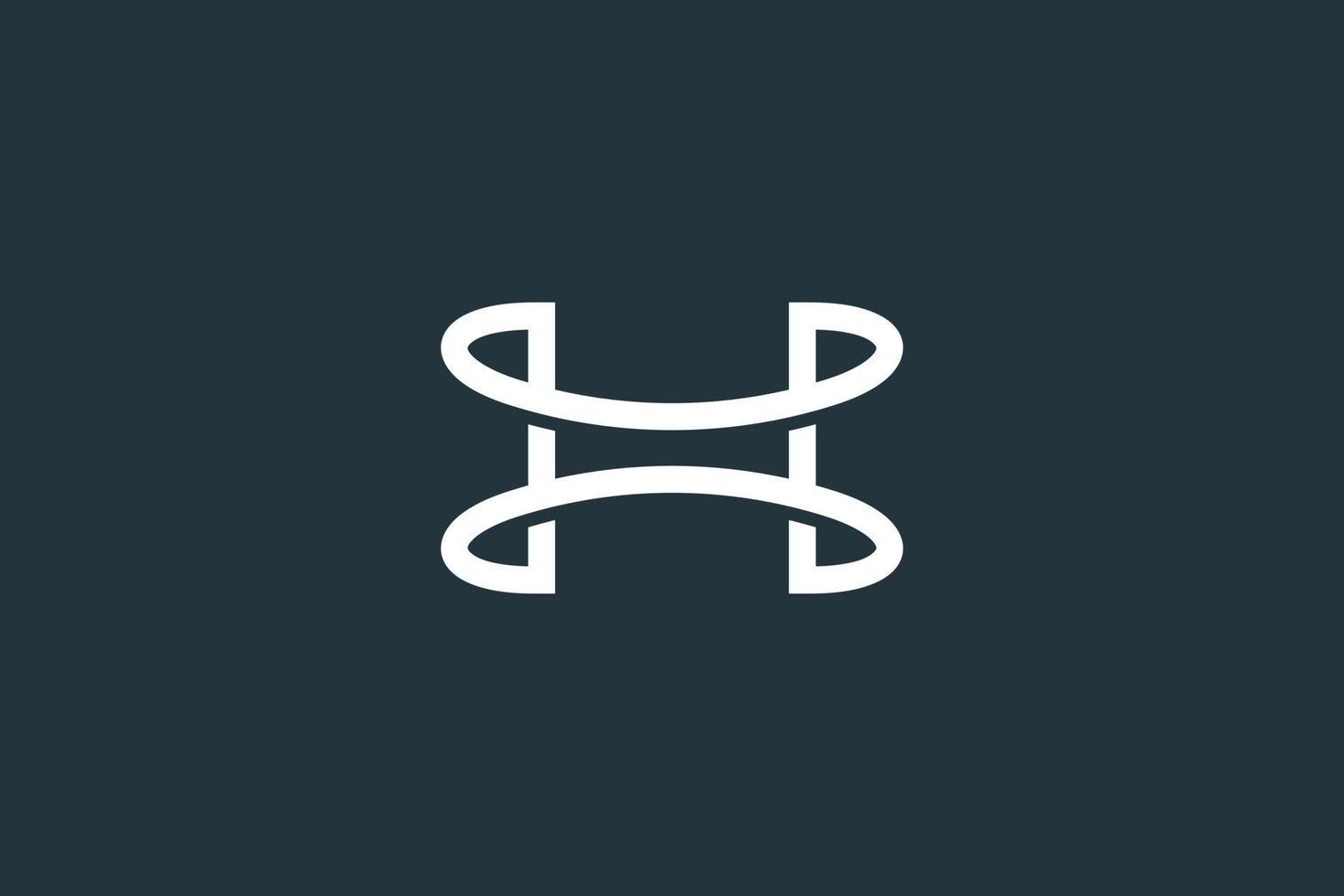 minimale en elegante letter h logo vector ontwerpsjabloon