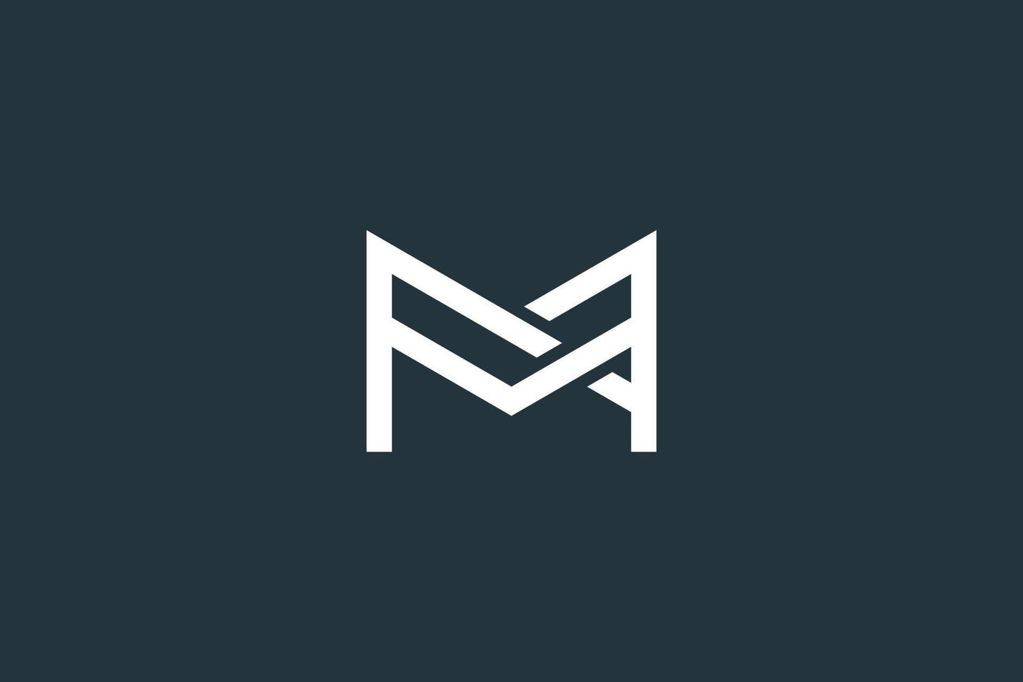 minimale letter m logo ontwerp vector sjabloon