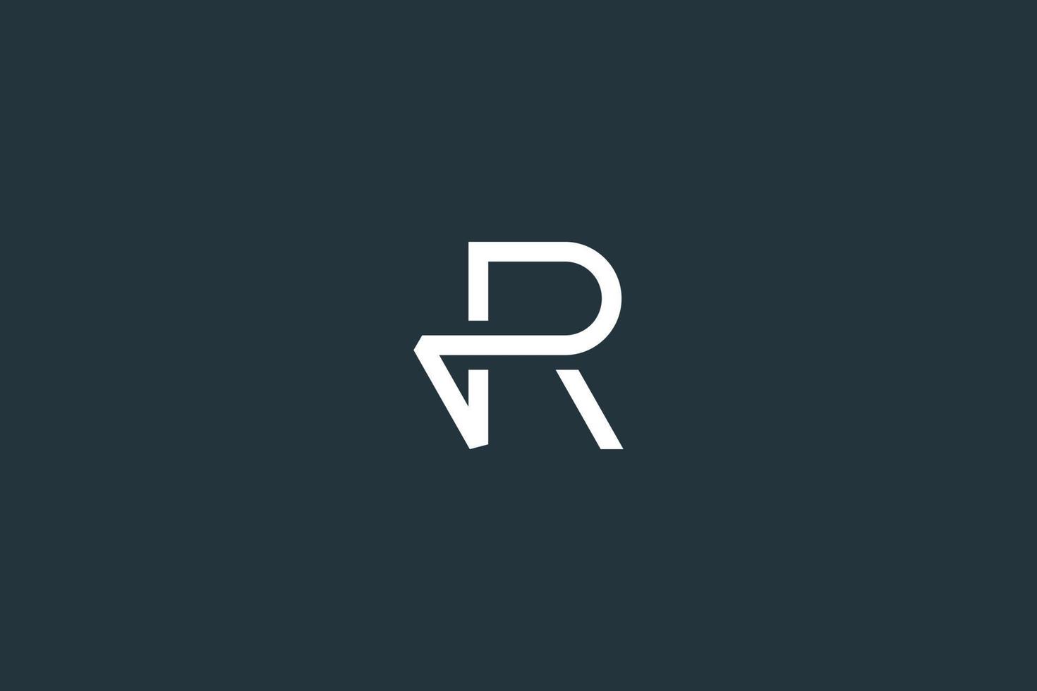 minimale letter r logo ontwerp vector