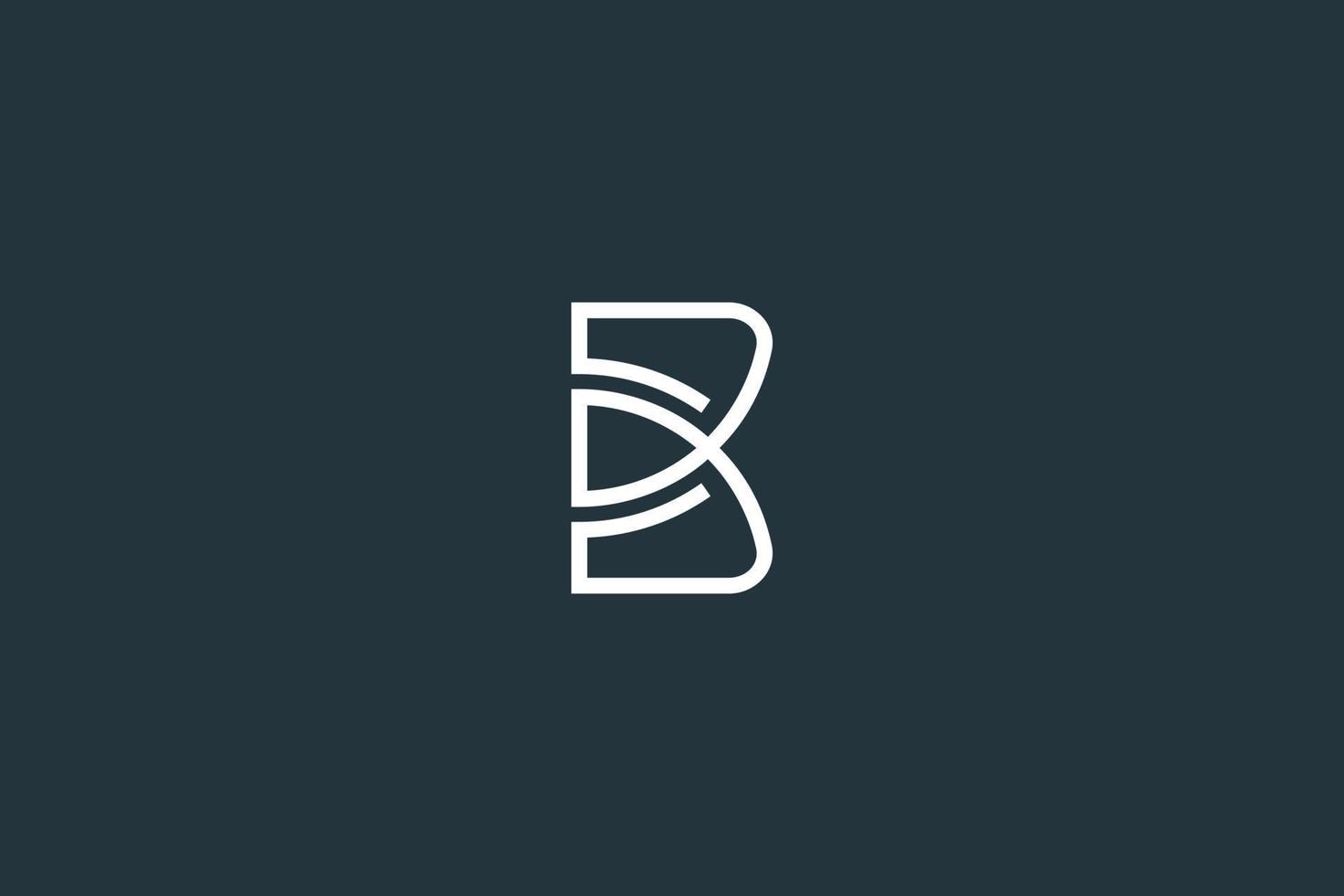 minimale letter b logo ontwerp vector sjabloon